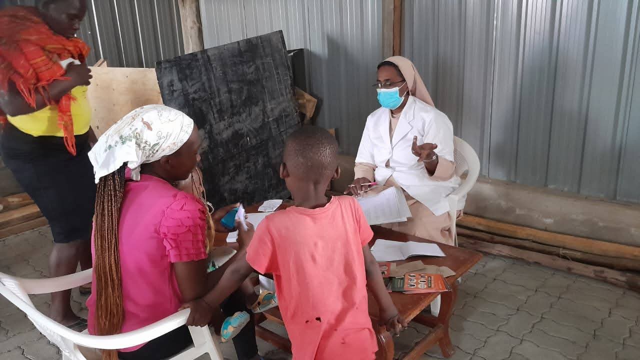 Participants at a St. Joseph Catholic Dispensary medical camp